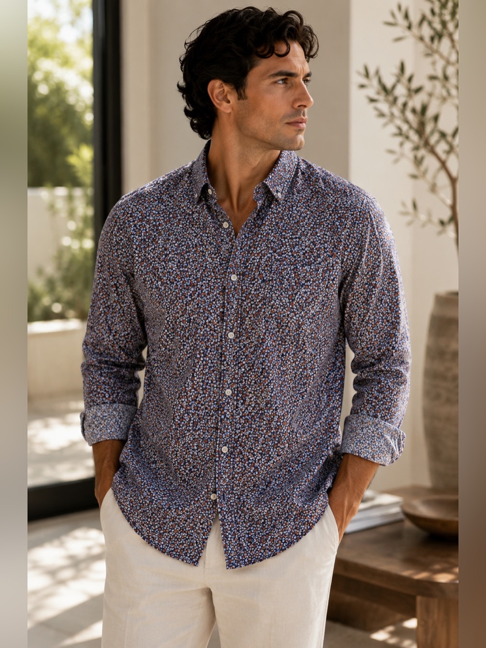 Sz L Bonobos Slim Dir Men's Floral Shirt NWOT